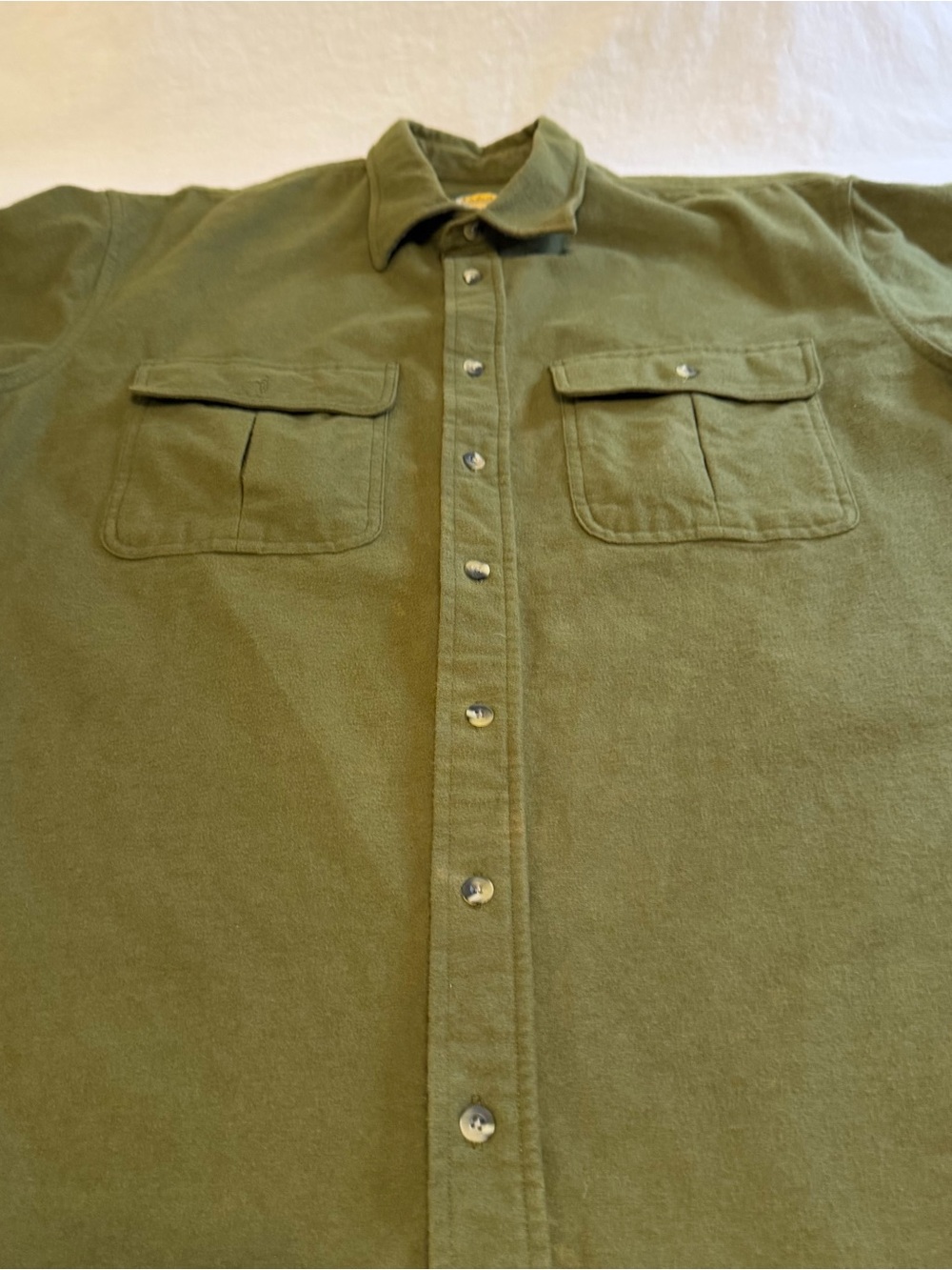 Cabelas Men's Olive Green Button-Up Utility Jacket Size LT Read Description - Picture 2 of 15